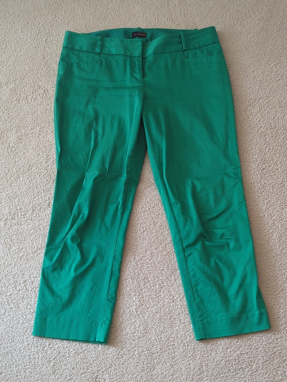 The Limited Emerald Green Cropped Dress Pants